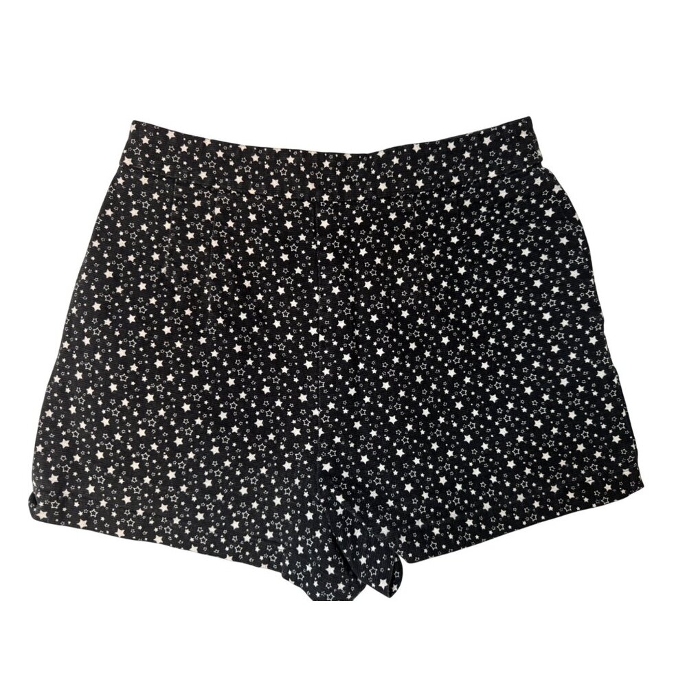 2/$30 Zara Small Trafaluc Collection Black With White Star Print Shorts